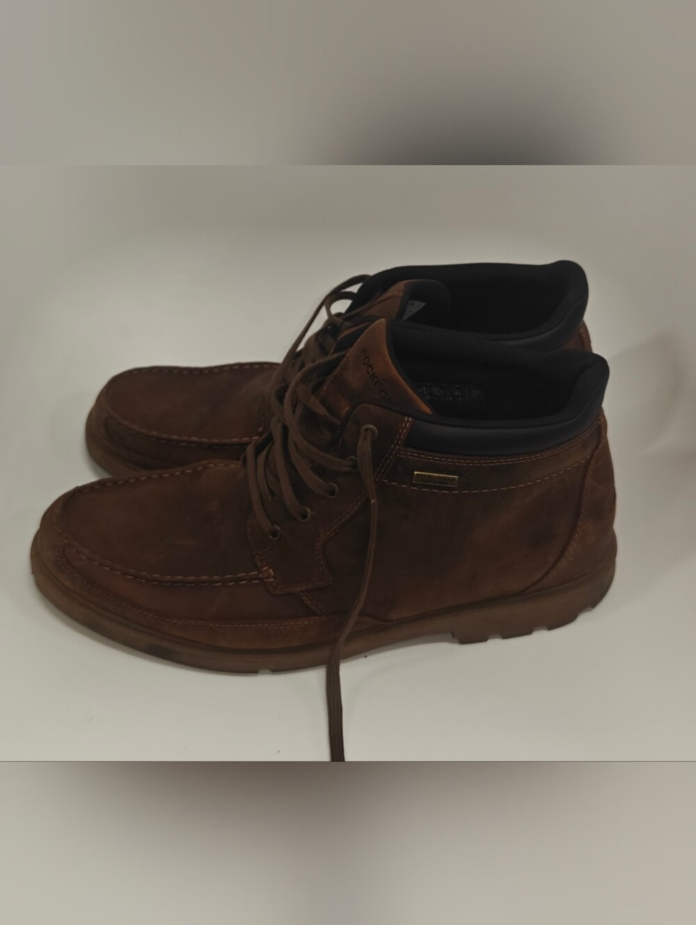 Rockport Men's Brown Leather Chukka Lace-Up Boots
